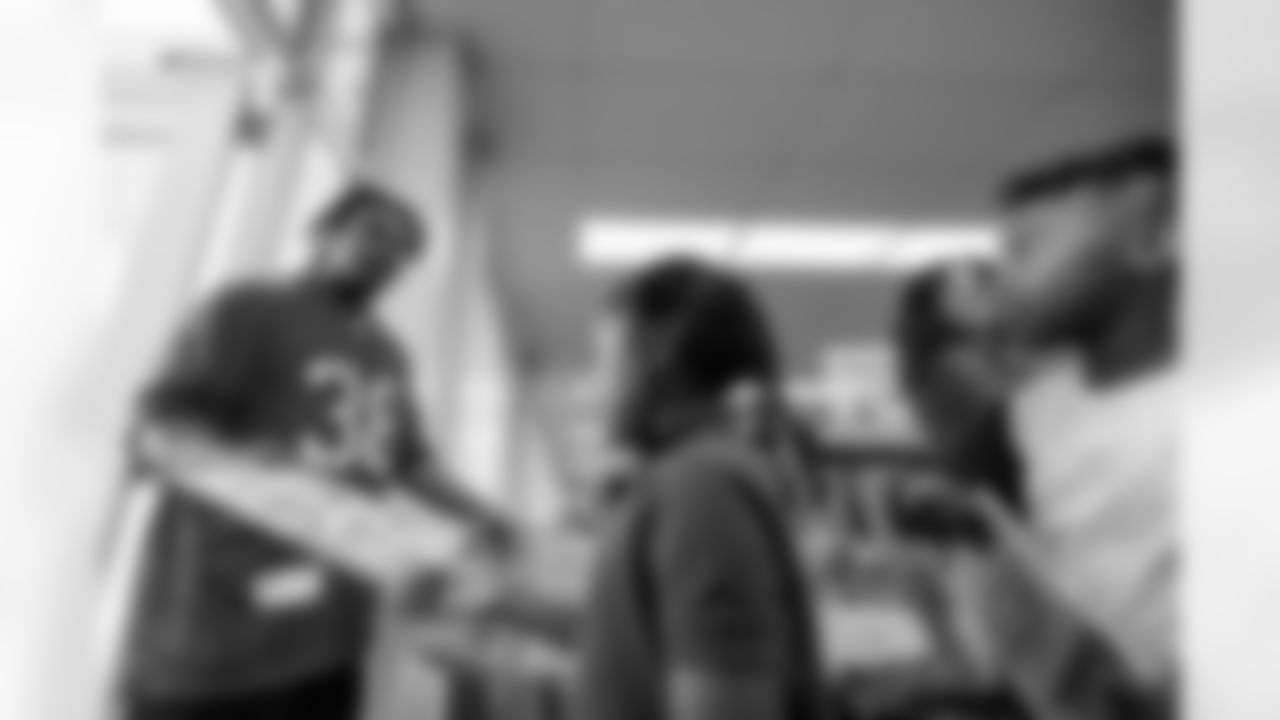 TAMPA, FL - March 03, 2026 - Safety Rashad Wisdom #38 of the Tampa Bay Buccaneers during the National Reading Month celebration hosted by The Tampa Bay Buccaneers and Dr. Seuss Enterprises at Potter Elementary School. Photo By Doug DeFelice/Tampa Bay Buccaneers