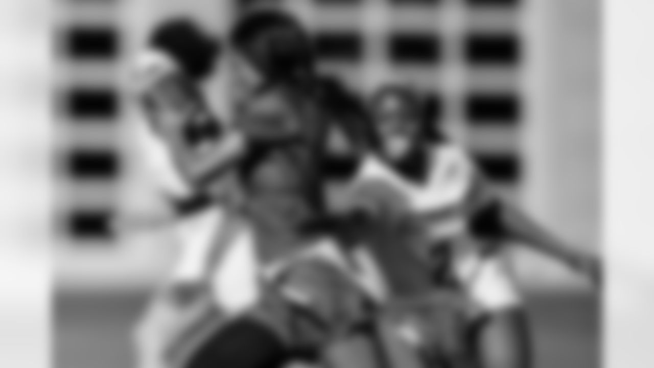 TAMPA, FL - February 12, 2026 - The 2026 Girls Flag Football Preseason Classic at AdventHealth Training Center. Photo By Tori Richman/Tampa Bay Buccaneers