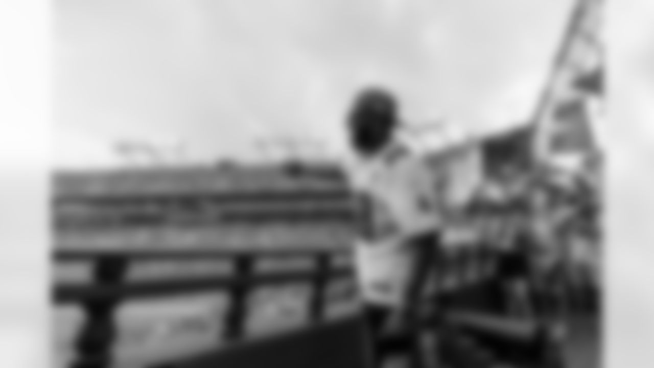 TAMPA, FL - November 09, 2025 - Buccaneers Legend Shaquil Barrett, Captain of the Krewe, during the game between the New England Patriots and Tampa Bay Buccaneers. The Bucs lost the game, 28-23. Photo By Dave Pullis/Tampa Bay Buccaneers