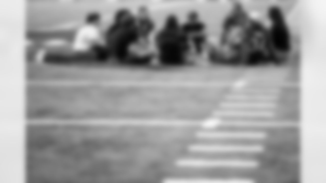 TAMPA, FL - December 16, 2025 - The final session of the Player-Student Mentoring Program at AdventHealth Training Center. Photo By Kyle Zedaker/Tampa Bay Buccaneers