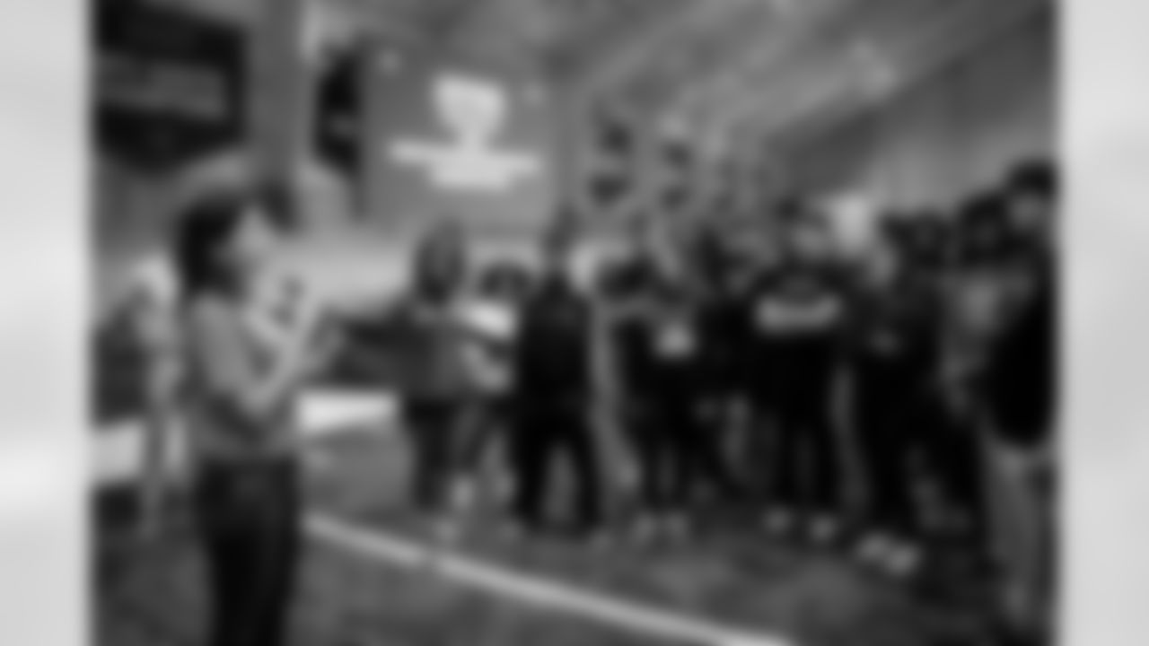 TAMPA, FL - December 16, 2025 - The final session of the Player-Student Mentoring Program at AdventHealth Training Center. Photo By Kyle Zedaker/Tampa Bay Buccaneers