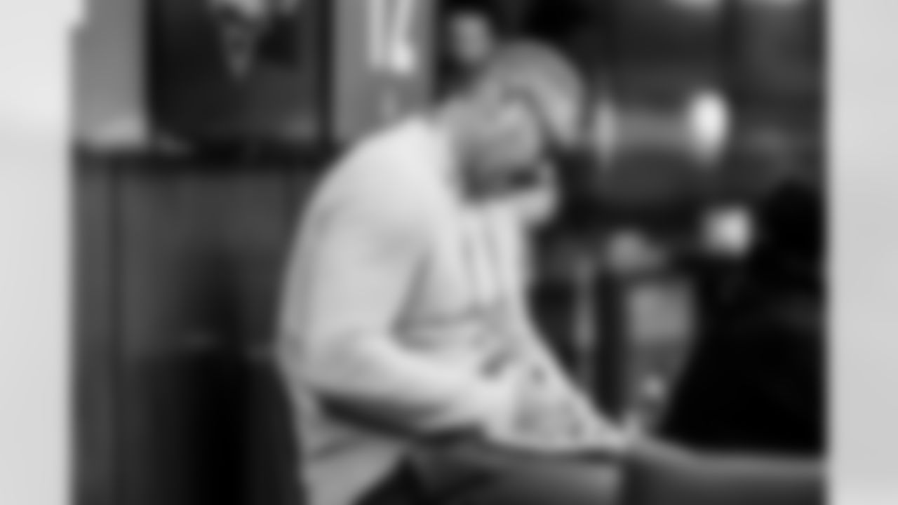 INDIANAPOLIS, IN - February 25, 2026 - National Scout Andy Speyer during Formal Interviews at the 2026 NFL Combine at Lucas Oil Stadium. Photo By Tori Richman/Tampa Bay Buccaneers