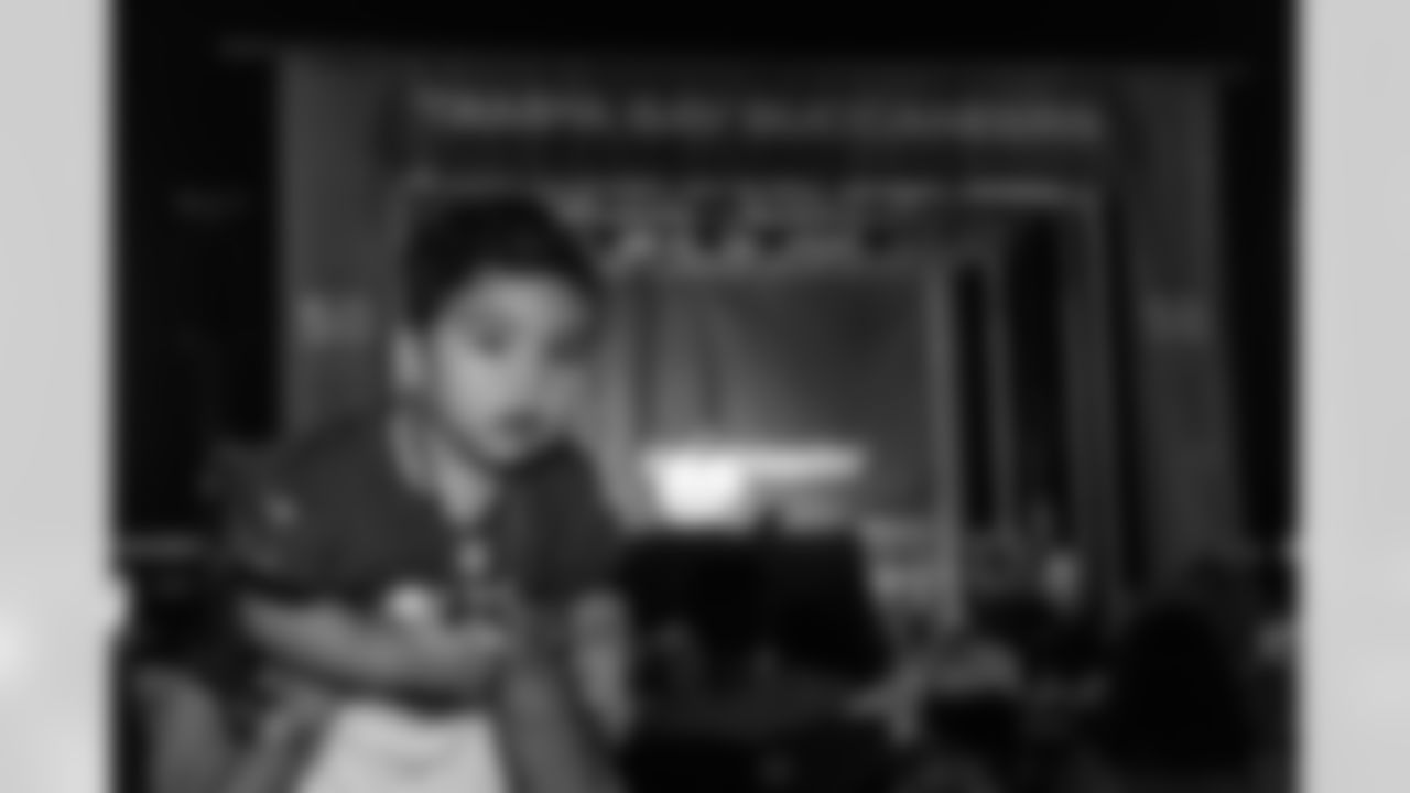 TAMPA, FL - November 23, 2025 - Fans during the Watch Party at Armature Works during the game between the Tampa Bay Buccaneers and the Los Angeles Rams. Photo By Doug DeFelice/Tampa Bay Buccaneers