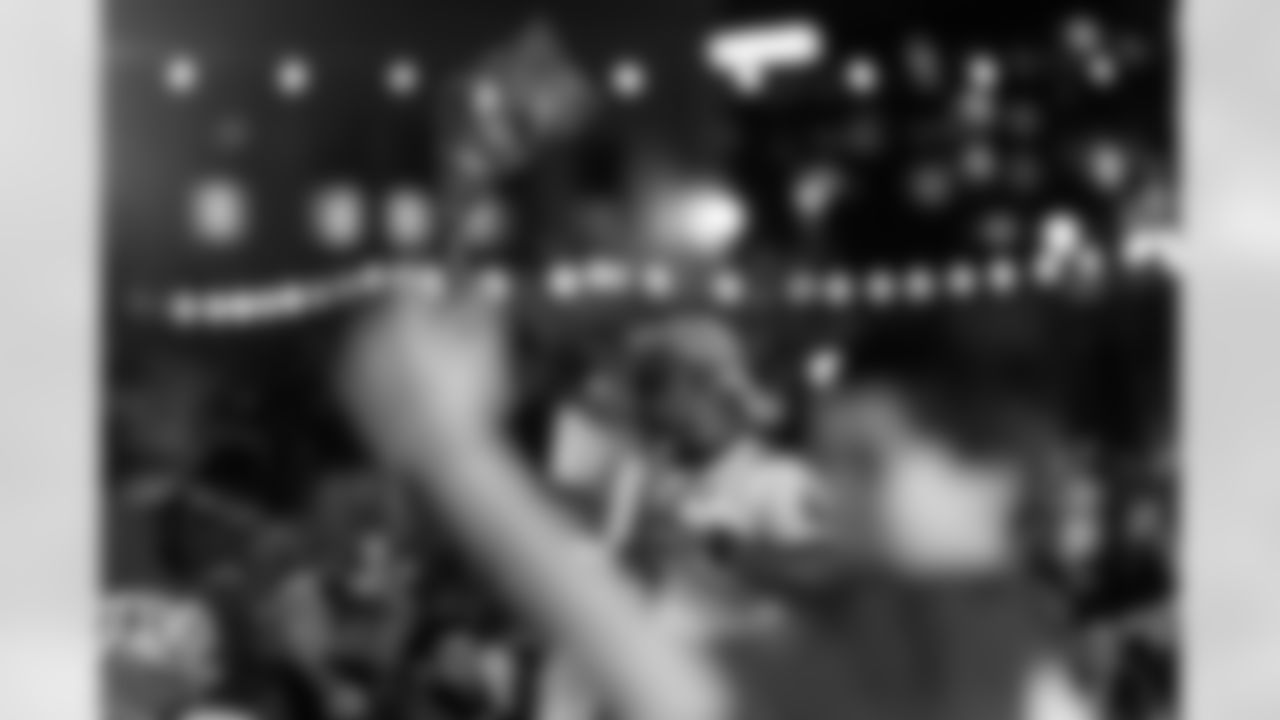 TAMPA, FL - November 23, 2025 - Fans during the Watch Party at Armature Works during the game between the Tampa Bay Buccaneers and the Los Angeles Rams. Photo By Doug DeFelice/Tampa Bay Buccaneers