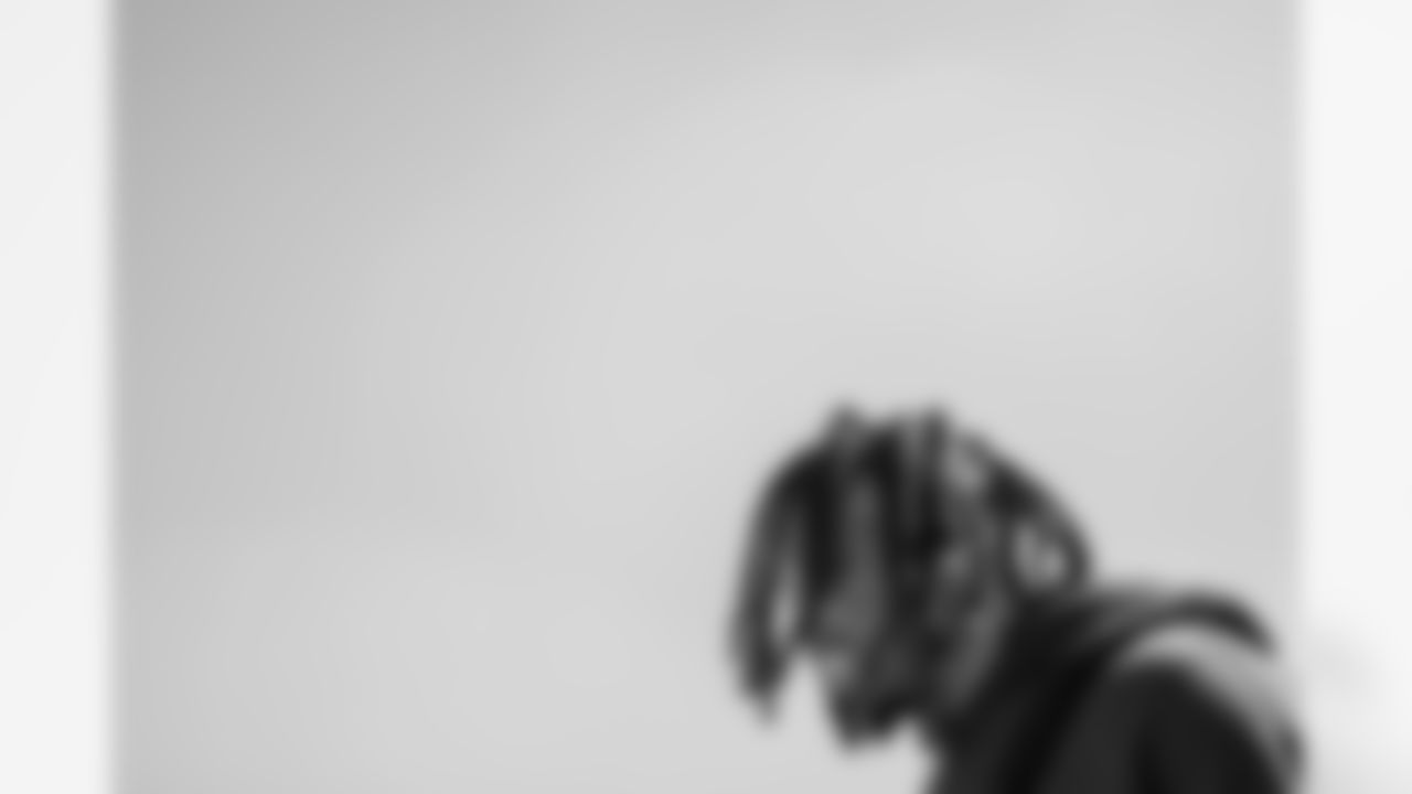 TAMPA, FL - November 15, 2025 - Guard Mike Jordan #60 of the Tampa Bay Buccaneers departs before the Bucs' game against the Buffalo Bills. Photo By Tori Richman/Tampa Bay Buccaneers