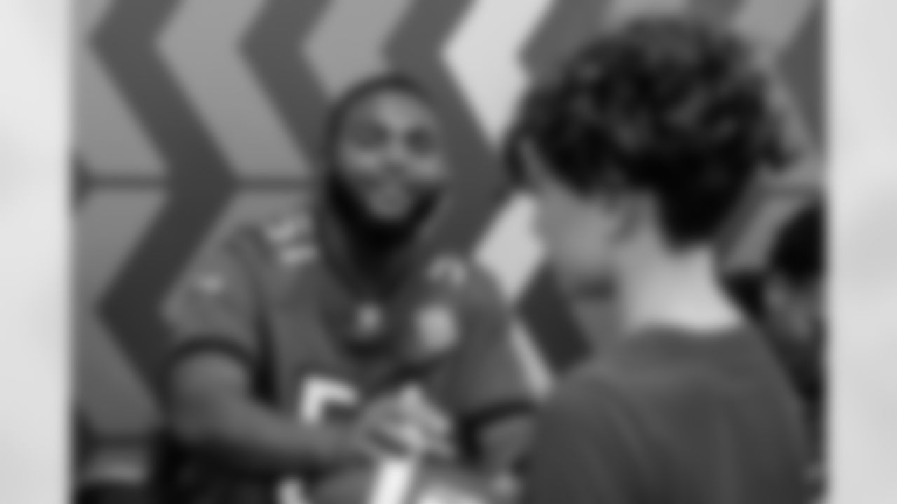 TAMPA, FL - June 16, 2025 - Outside Linebacker David Walker #51 of the Tampa Bay Buccaneers during a visit to MacDill Air Force Base. Photo By Kyle Zedaker/Tampa Bay Buccaneers