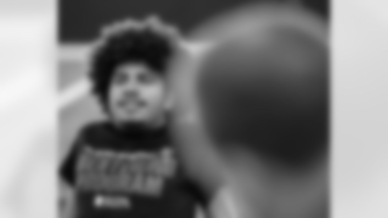 TAMPA, FL - December 16, 2025 - The final session of the Player-Student Mentoring Program at AdventHealth Training Center. Photo By Kyle Zedaker/Tampa Bay Buccaneers