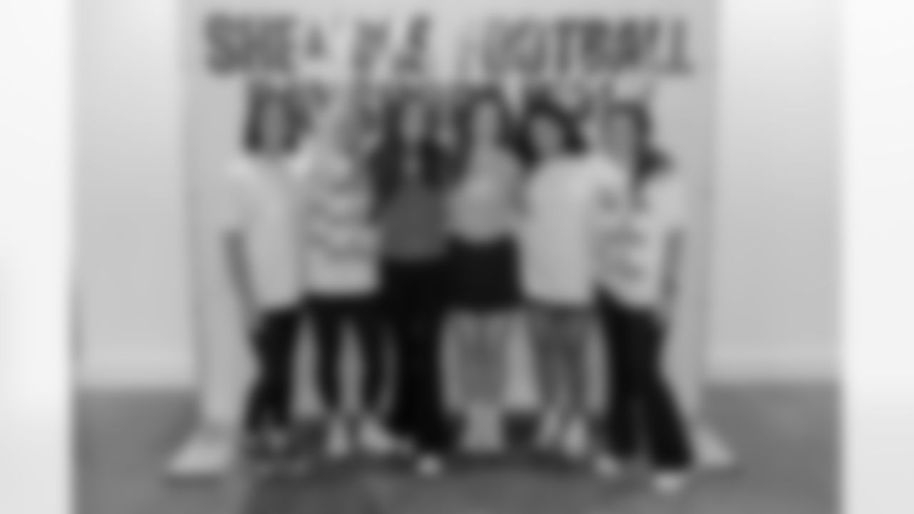 TAMPA, FL - December 06, 2025 - She is Football Bayshore Walk: Raise The Flags event with Bayshore Breakfast Club and Tampa Girls Social & Wellness at Hyde House Public Studio. Photo By Mike Carlson/Tampa Bay Buccaneers