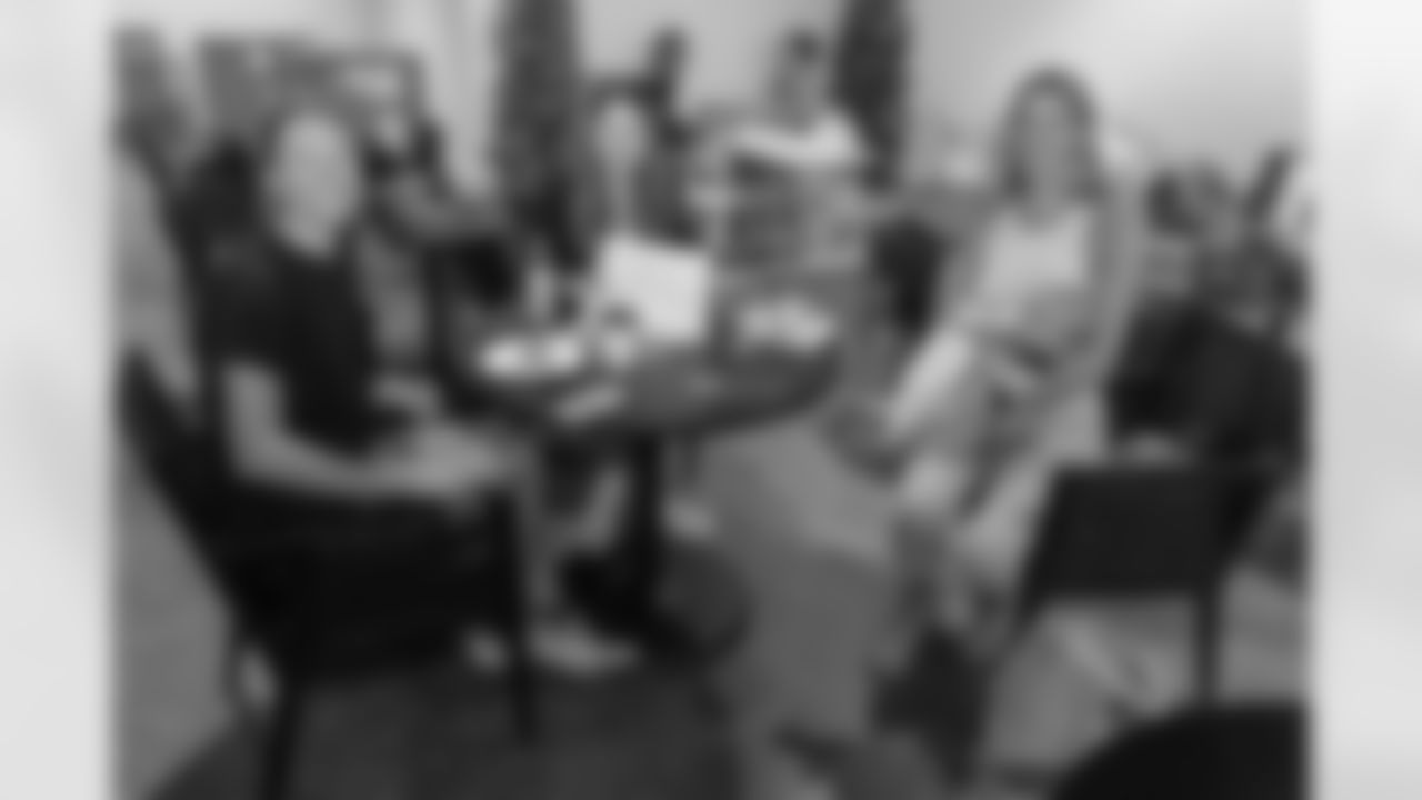 TAMPA, FL - December 06, 2025 - She is Football Bayshore Walk: Raise The Flags event with Bayshore Breakfast Club and Tampa Girls Social & Wellness at Hyde House Public Studio. Photo By Mike Carlson/Tampa Bay Buccaneers