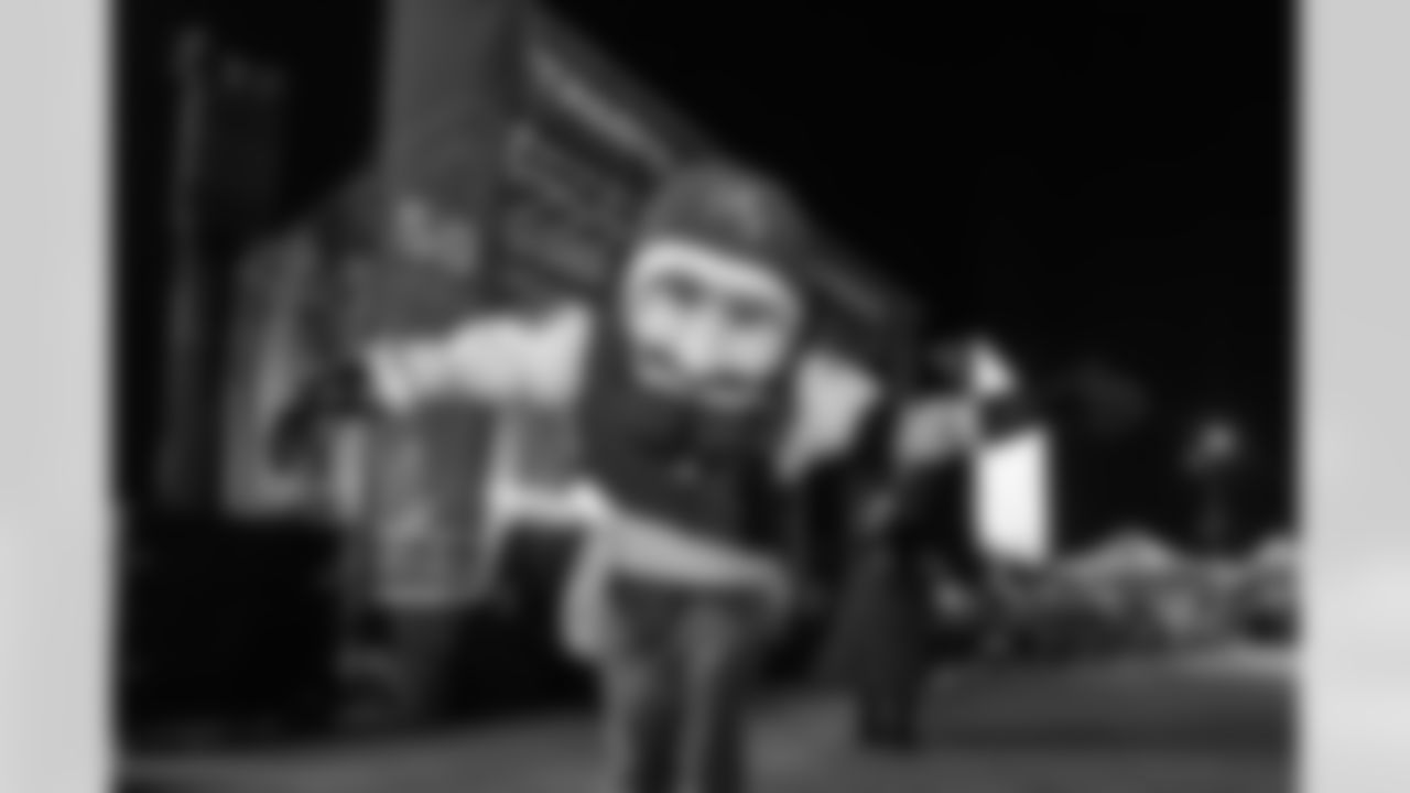 TAMPA, FL - November 23, 2025 - Captain Fear during the Watch Party at Armature Works during the game between the Tampa Bay Buccaneers and the Los Angeles Rams. Photo By Doug DeFelice/Tampa Bay Buccaneers