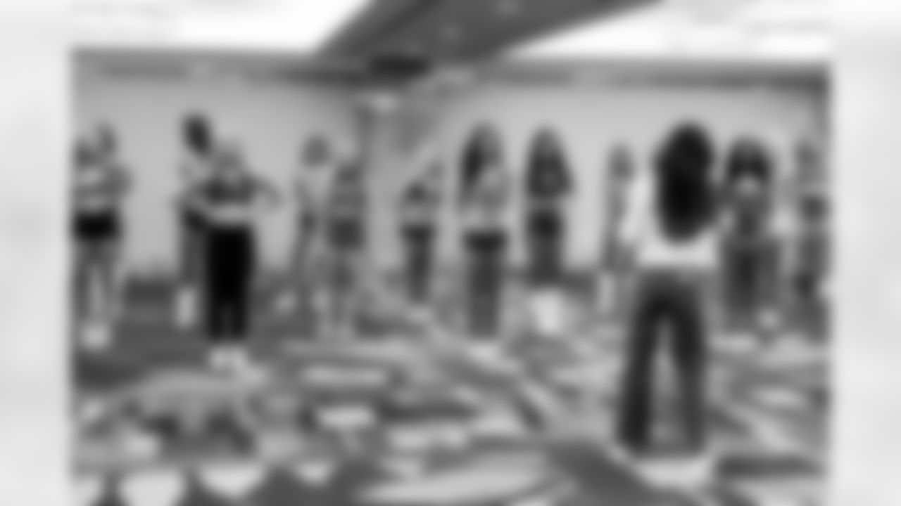 SAN FRANCISCO, CA - February 01, 2026 - Tampa Bay Buccaneers Pro Bowl Cheerleader Savannah during rehearsals. Photo By Tori Richman/Tampa Bay Buccaneers