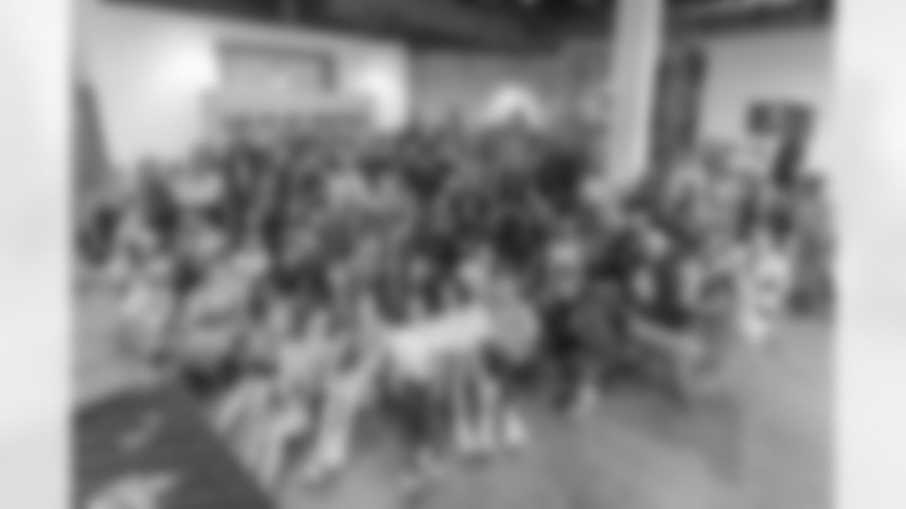 TAMPA, FL - December 06, 2025 - She is Football Bayshore Walk: Raise The Flags event with Bayshore Breakfast Club and Tampa Girls Social & Wellness at Hyde House Public Studio. Photo By Mike Carlson/Tampa Bay Buccaneers