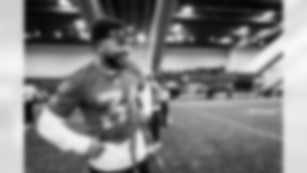 SAN FRANCISCO, CA - February 02, 2026 - Safety Antoine Winfield Jr. #31 of the Tampa Bay Buccaneers during Pro Bowl practice at Moscone Center. Photo By Tori Richman/Tampa Bay Buccaneers