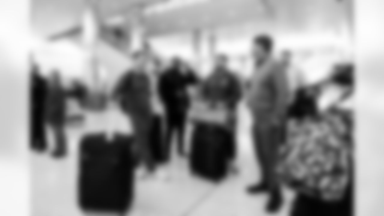 INDIANAPOLIS, IN - February 23, 2026 - Scouts arrive in Indianapolis for the 2026 NFL Combine at Lucas Oil Stadium. Photo By Tori Richman/Tampa Bay Buccaneers