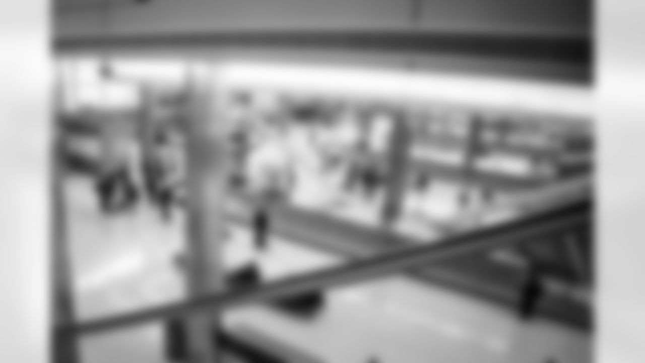 INDIANAPOLIS, IN - February 23, 2026 - Scouts arrive in Indianapolis for the 2026 NFL Combine at Lucas Oil Stadium. Photo By Tori Richman/Tampa Bay Buccaneers