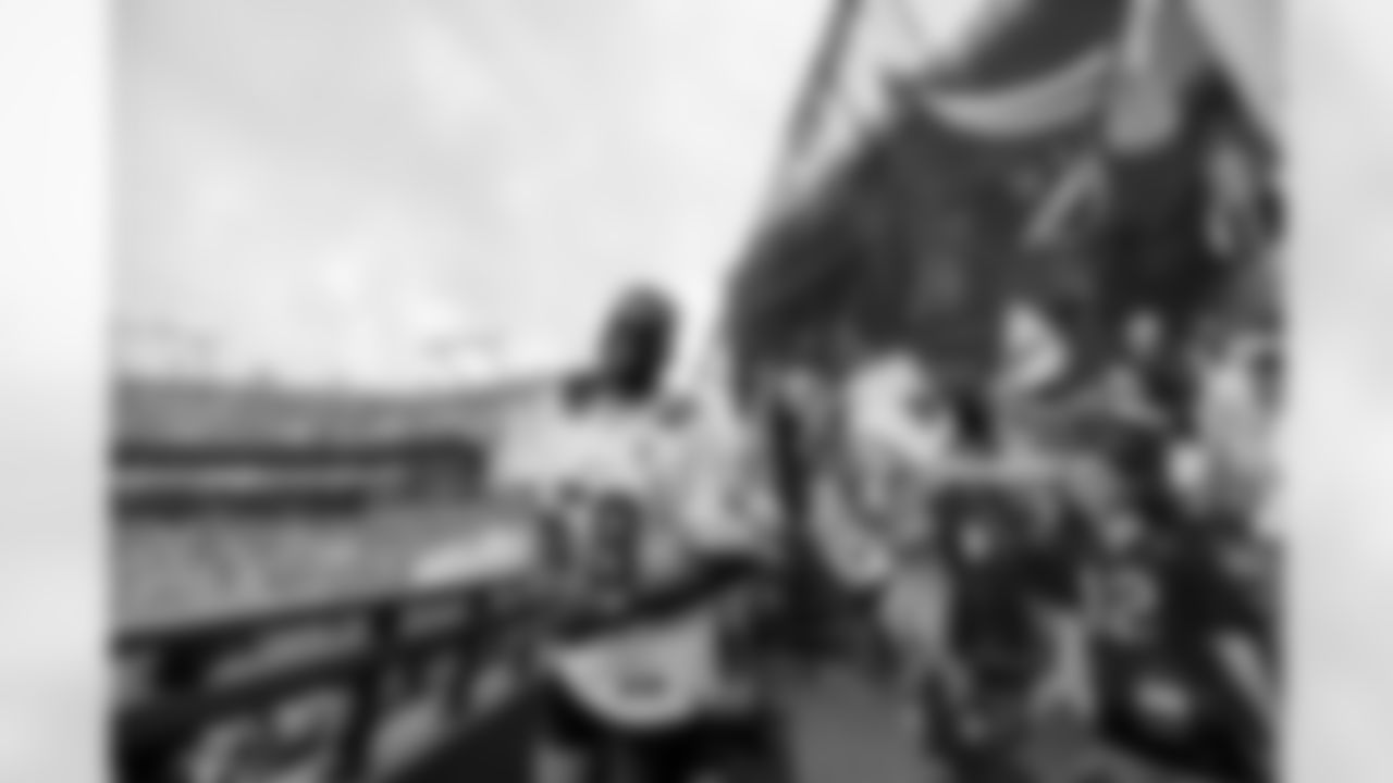 TAMPA, FL - November 09, 2025 - Buccaneers Legend Shaquil Barrett, Captain of the Krewe, during the game between the New England Patriots and Tampa Bay Buccaneers. The Bucs lost the game, 28-23. Photo By Dave Pullis/Tampa Bay Buccaneers