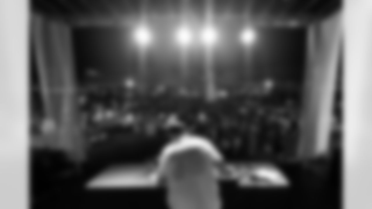 TAMPA, FL - November 23, 2025 - DJ Dani during the Watch Party at Armature Works during the game between the Tampa Bay Buccaneers and the Los Angeles Rams. Photo By Doug DeFelice/Tampa Bay Buccaneers