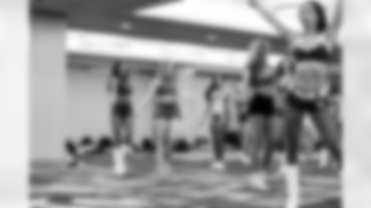 SAN FRANCISCO, CA - February 01, 2026 - Tampa Bay Buccaneers Pro Bowl Cheerleader Savannah during rehearsals. Photo By Tori Richman/Tampa Bay Buccaneers