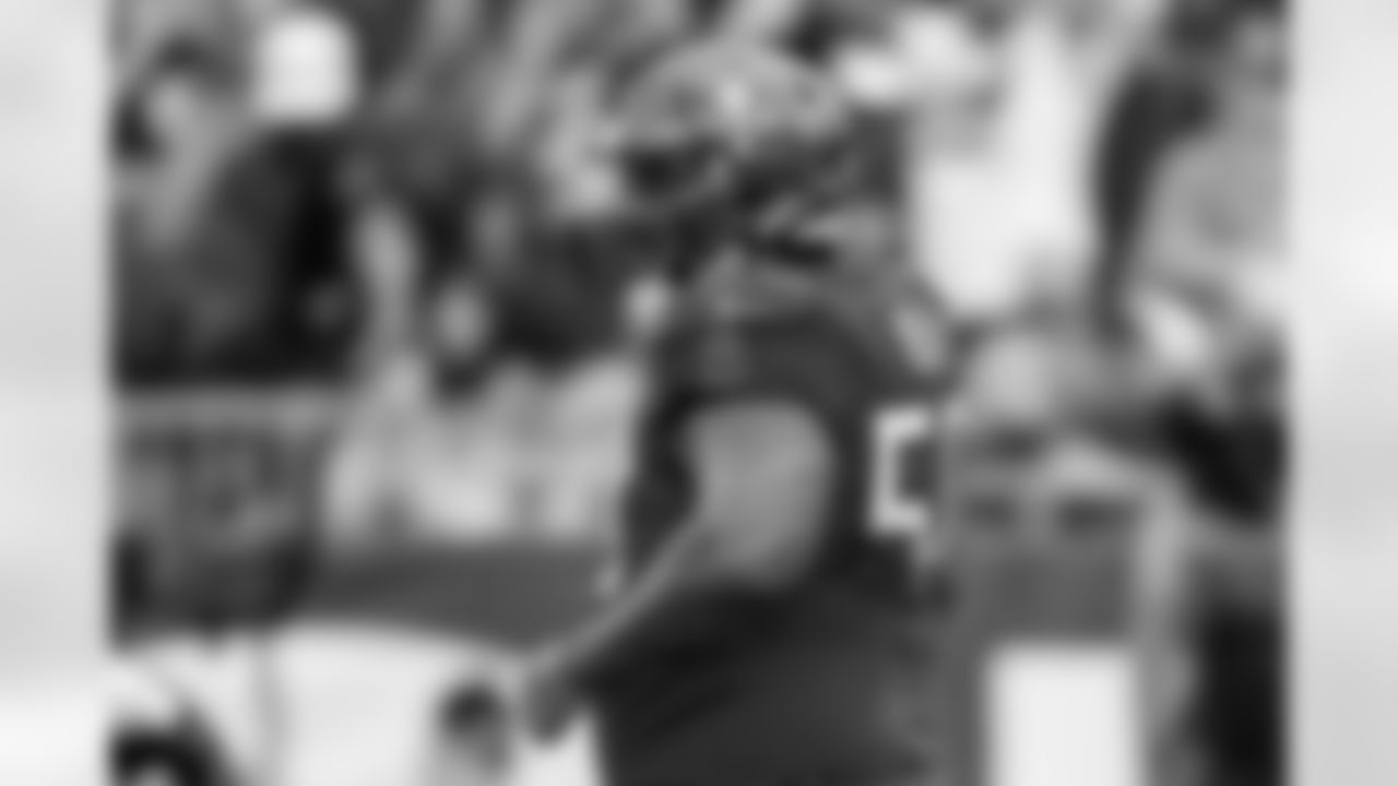 TAMPA, FL - December 07, 2025 - The Tampa Bay Buccaneers and New Orleans Saints during a regular season game at Raymond James Stadium. The Bucs lost the game, 24-20. Photo By Doug DeFelice/Tampa Bay Buccaneers