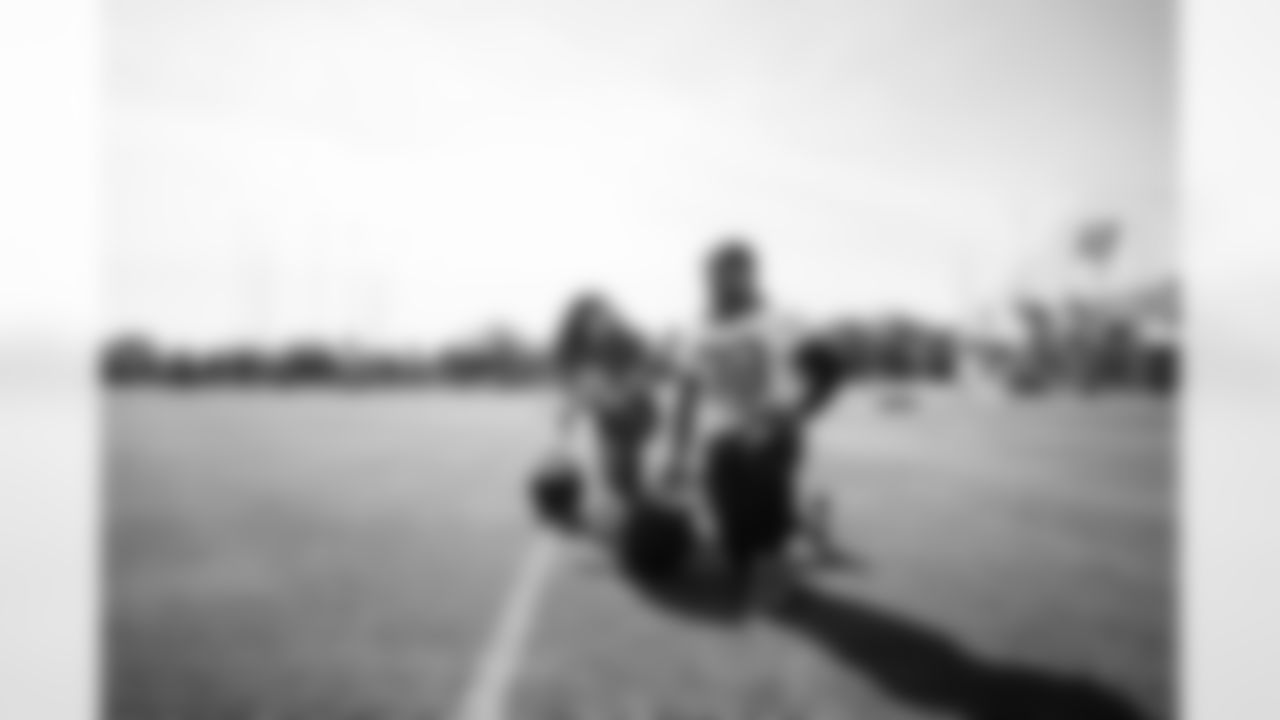 TAMPA, FL - December 04, 2025 - Wide Receiver Jalen McMillan #11 and Safety Rashad Wisdom #38 of the Tampa Bay Buccaneers during practice at AdventHealth Training Center. Photo By Tori Richman/Tampa Bay Buccaneers