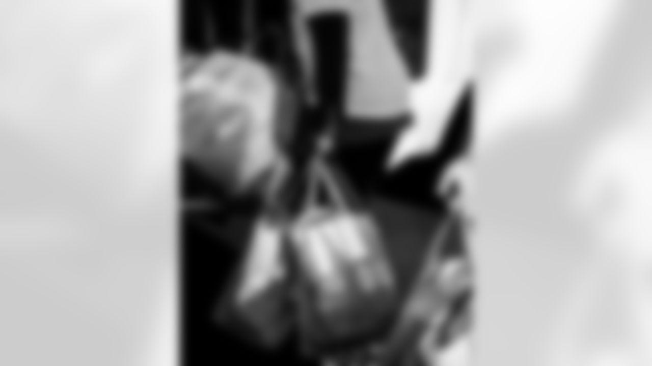 TAMPA, FL - November 25, 2025 - Publix bags filled with meals during Turkey Time with the O-Line. Photo By Kyle Zedaker/Tampa Bay Buccaneers