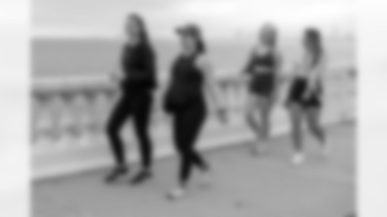 TAMPA, FL - December 06, 2025 - She is Football Bayshore Walk: Raise The Flags event with Bayshore Breakfast Club and Tampa Girls Social & Wellness at Hyde House Public Studio. Photo By Mike Carlson/Tampa Bay Buccaneers