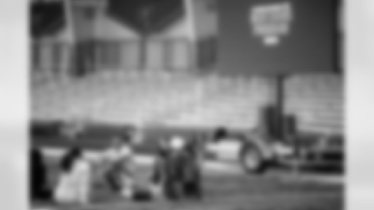 TAMPA, FL - December 16, 2025 - The final session of the Player-Student Mentoring Program at AdventHealth Training Center. Photo By Kyle Zedaker/Tampa Bay Buccaneers