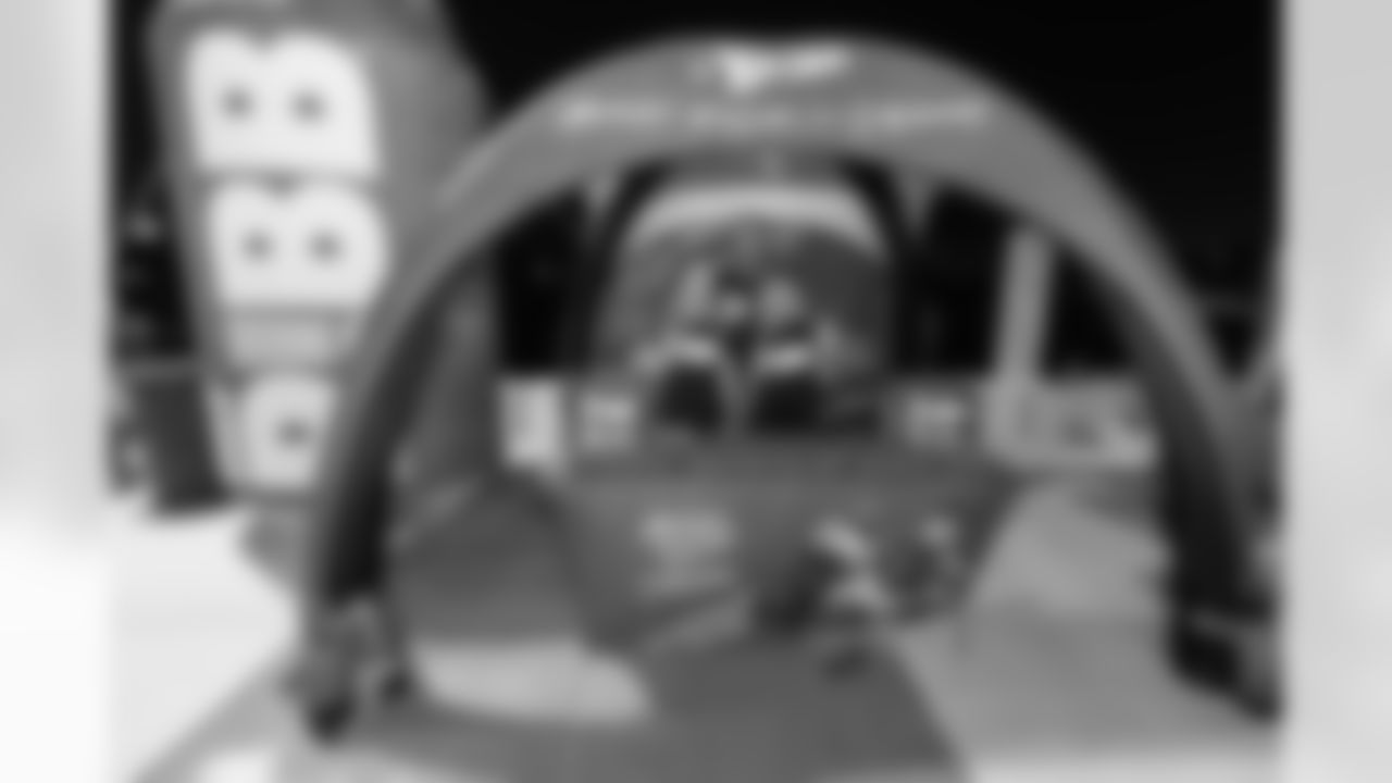 TAMPA, FL - November 23, 2025 - Mr. Pibb activation during the Watch Party at Armature Works during the game between the Tampa Bay Buccaneers and the Los Angeles Rams. Photo By Doug DeFelice/Tampa Bay Buccaneers