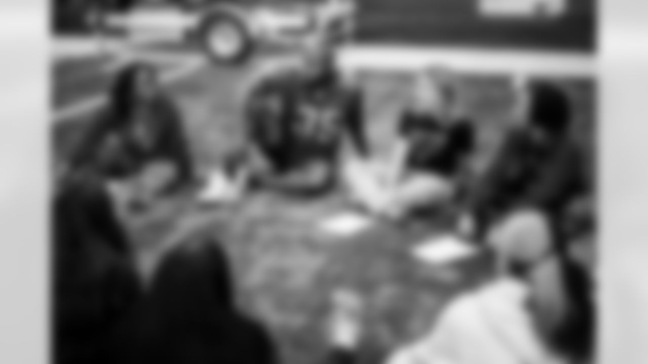 TAMPA, FL - December 16, 2025 - The final session of the Player-Student Mentoring Program at AdventHealth Training Center. Photo By Kyle Zedaker/Tampa Bay Buccaneers