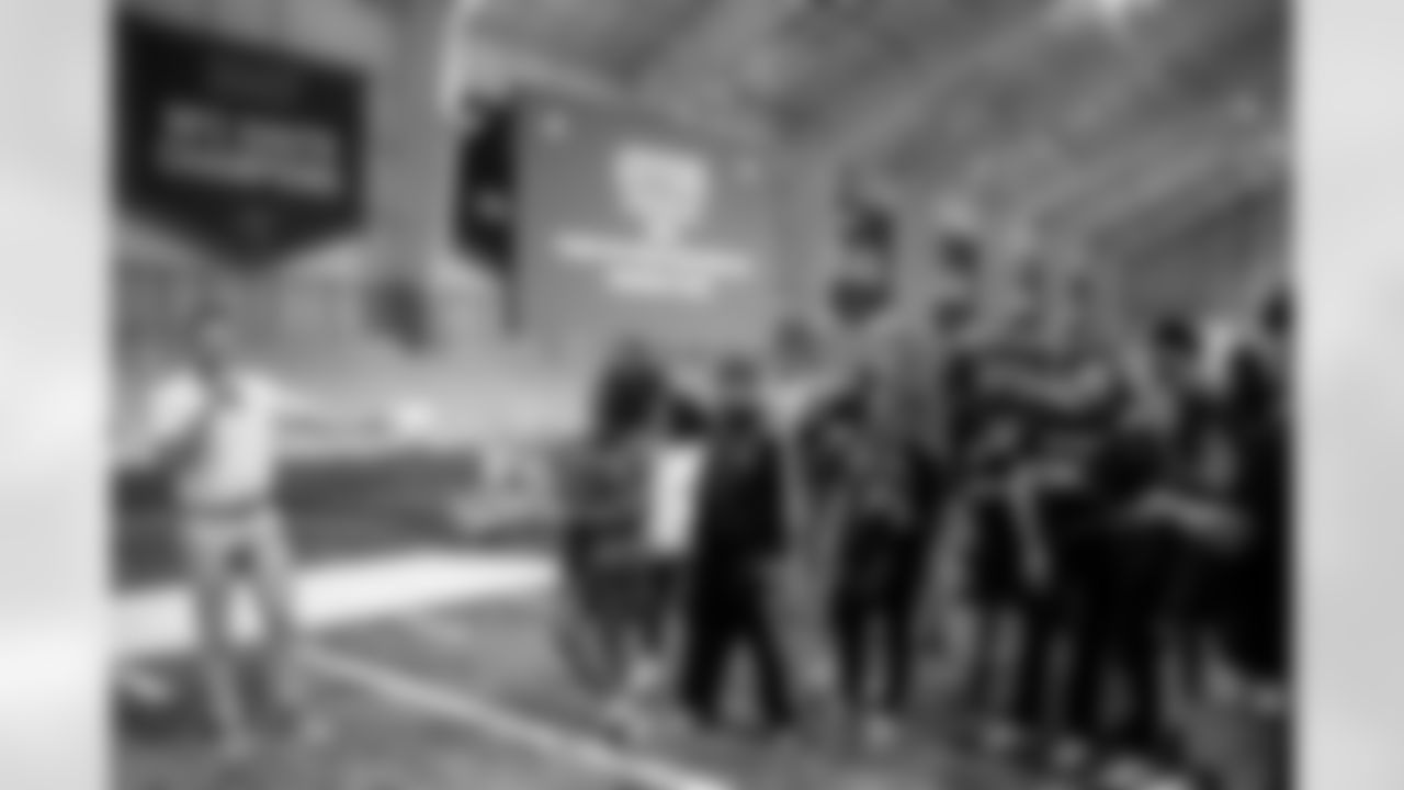 TAMPA, FL - December 16, 2025 - The final session of the Player-Student Mentoring Program at AdventHealth Training Center. Photo By Kyle Zedaker/Tampa Bay Buccaneers