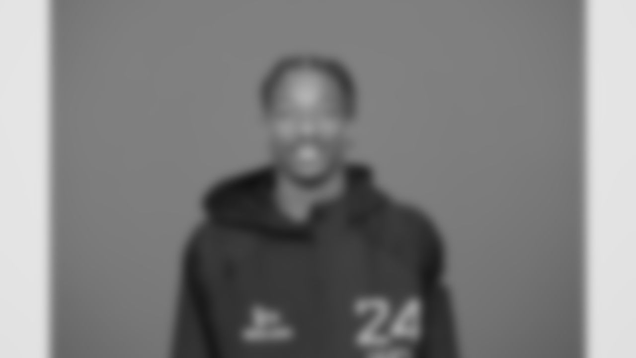 Oregon wide receiver Tez Johnson (WO24) poses for a portrait at the NFL football Combine on Wednesday, Feb. 26, 2025 in Indianapolis. (AJ Mast/AP Content Services for the NFL)