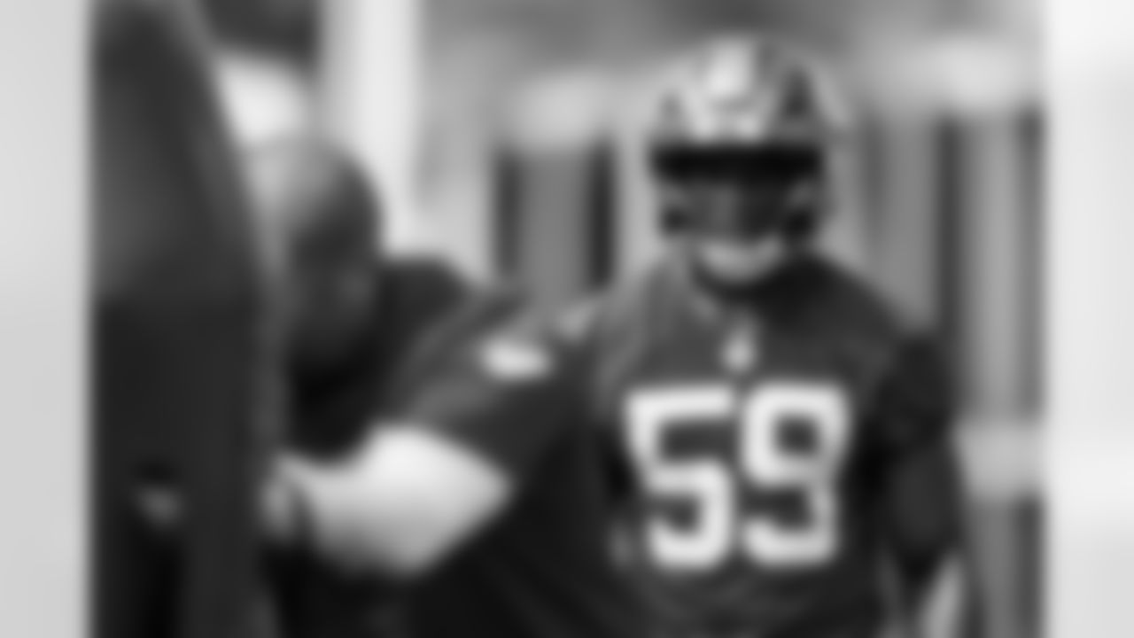 TAMPA, FL - June 10, 2025 - Outside Linebacker Warren Peeples #59 of the Tampa Bay Buccaneers during 2025 Minicamp at AdventHealth Training Center. Photo By Tori Richman/Tampa Bay Buccaneers