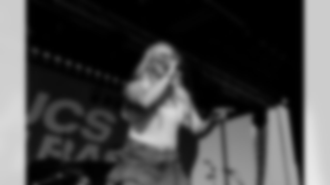 ST. PETE BEACH, FL - April 26, 2025 - Pirate Flag performs during Bucs Beach Bash. Photo By Dave Pullis/Tampa Bay Buccaneers