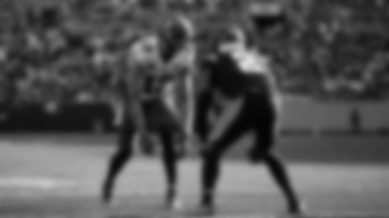 Tampa Bay Buccaneers wide receiver Mike Evans (13) lines up across from Carolina Panthers cornerback Mike Jackson (2) during an NFL football game, Sunday Dec. 21, 2025, in Charlotte, N.C. (AP Photo/Brian Westerholt)