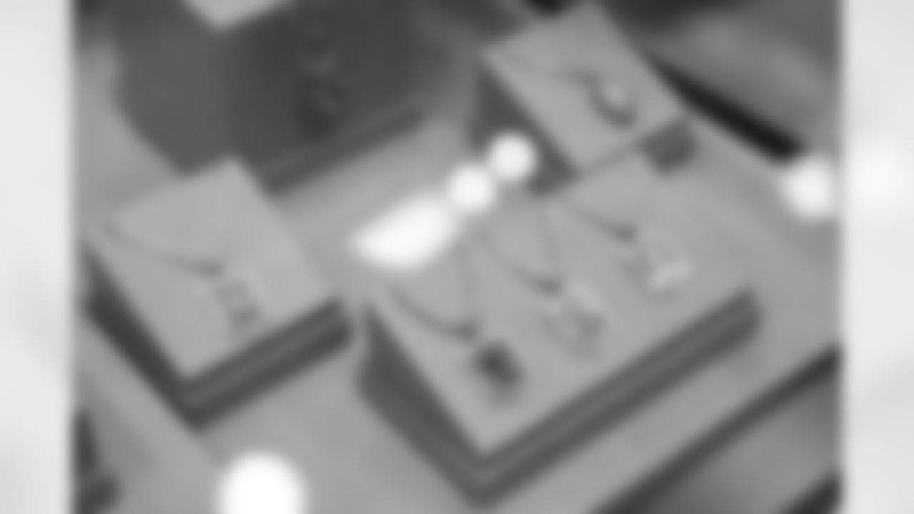 Former Arizona Cardinals wide receiver Larry Fitzgerald gets fitted for his bust, jacket and ring during the Pro Football Hall of Fame Sizing Saturday on Saturday, Feb. 7, 2026 in San Francisco, CA.