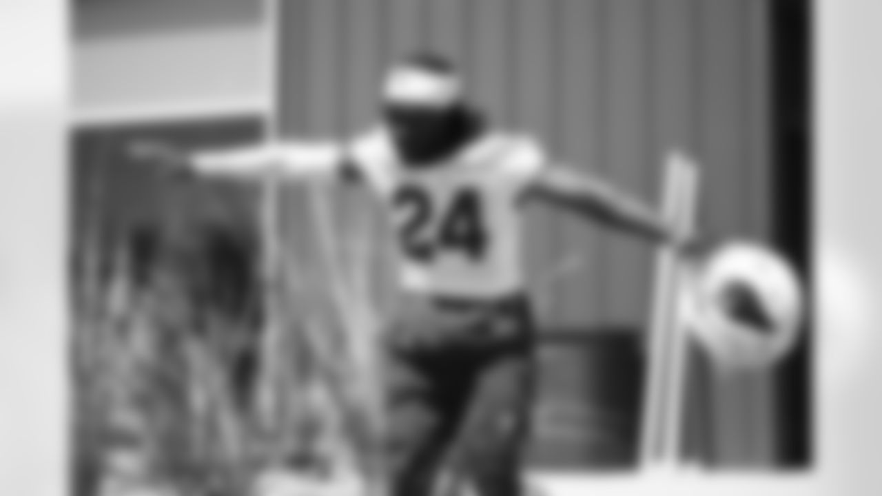 Arizona Cardinals cornerback Starling Thomas V (24) during Phase Three of OTAs at the Dignity Health Training Facility on Wednesday, May 28, 2025 in Tempe, AZ.