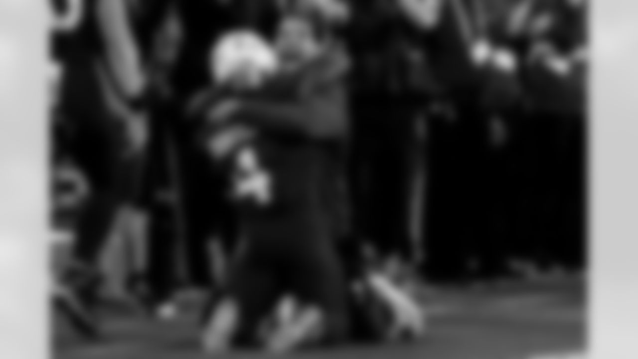 Arizona Cardinals wide receiver Greg Dortch (4) and Arizona Cardinals running back James Conner (6) during the Week 12 regular season game between the Arizona Cardinals and the Jacksonville Jaguars on Sunday, Nov. 23, 2025 at State Farm Stadium.