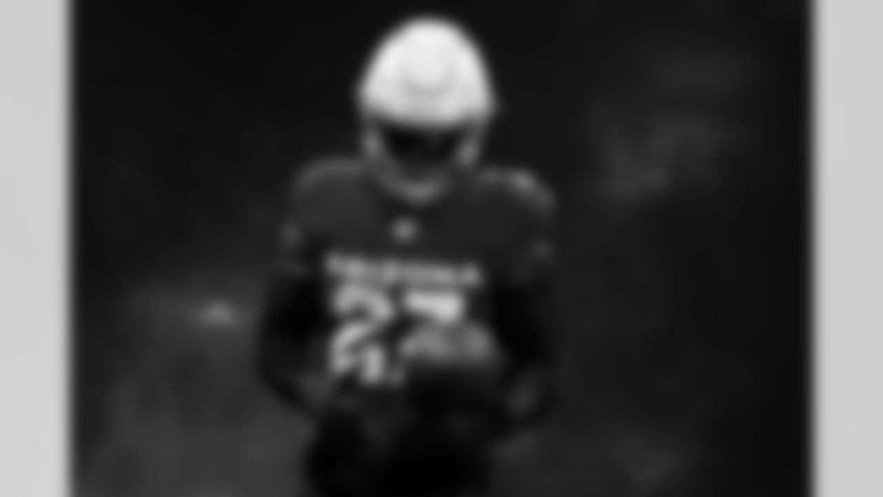 Arizona Cardinals linebacker Akeem Davis-Gaither (27) during 2025 Media Day on Wednesday, June 4, 2025 in Tempe, AZ.