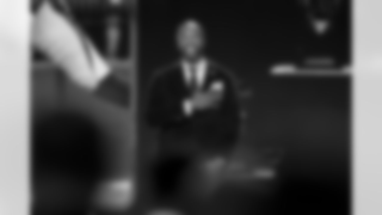 NFL Hall Of Fame inductee Larry Fitzgerald looks on during the NFL Honors awards show on Thursday, February 5, 2026 in San Francisco, California. (Logan Bowles/NFL)