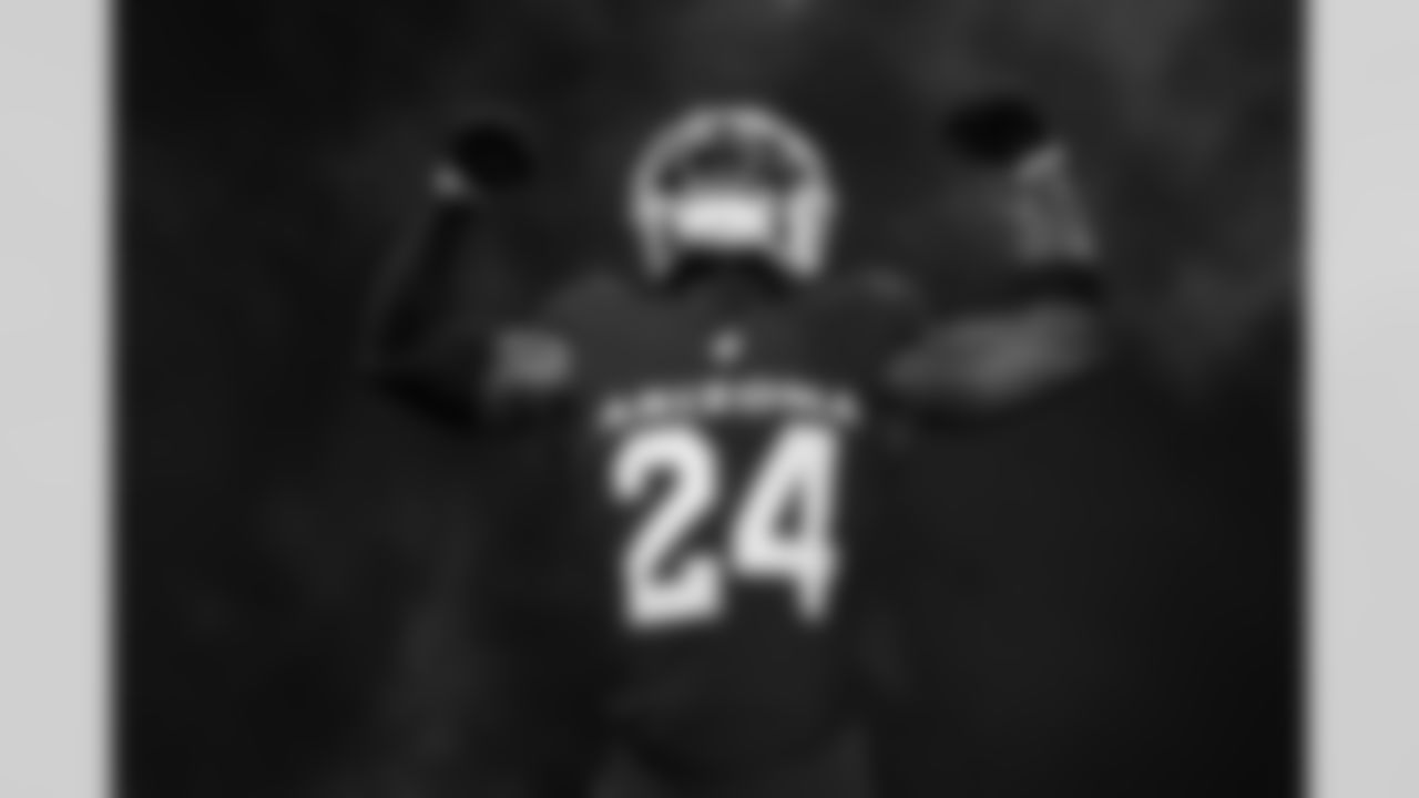 Arizona Cardinals cornerback Starling Thomas V (24) during 2025 Media Day on Monday, June 9, 2025 in Tempe, AZ.