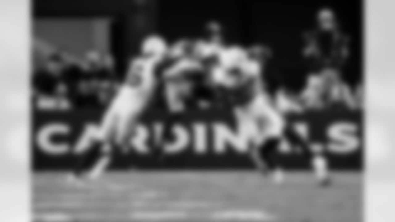 Arizona Cardinals cornerback Max Melton (16) , Arizona Cardinals safety Budda Baker (3) and Arizona Cardinals safety Dadrion "Rabbit" Taylor-Demerson (42) during the Week 4 regular season game between the Arizona Cardinals and the Seattle Seahawks on Thursday, Sep. 25, 2025 at State Farm Stadium.