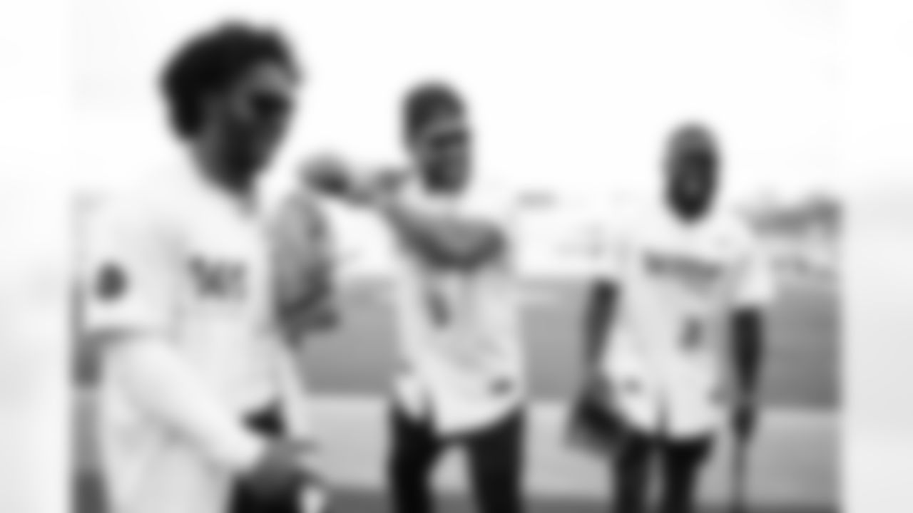 Arizona Cardinals quarterback Kyler Murray (1) hosts his inaugural Kyler Murray Foundation Charity Celebrity Softball Game at Salt River Fields at Talking Stick on Saturday, May 17, 2025 in Scottsdale, AZ.