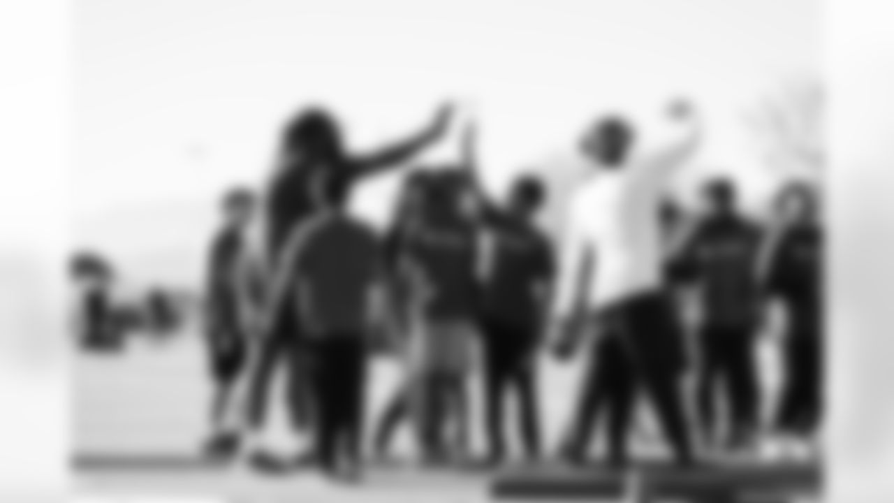 The Arizona Cardinals host a Youth Football Camp at Cesar Chavez High School presented by State Farm on Tuesday, Dec. 16, 2025 in Laveen Village, AZ.