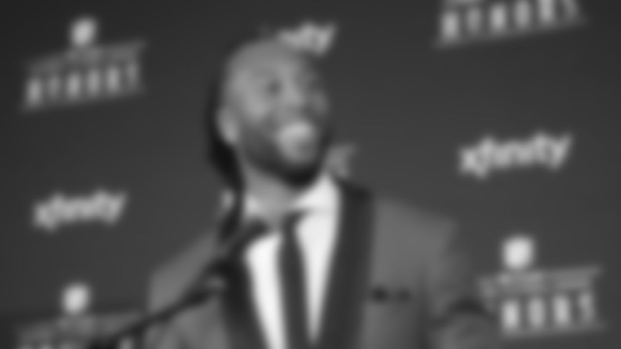 Larry Fitzgerald at NFL Honors following the 2014 season after winning NFL Walter Payton Man of the Year.