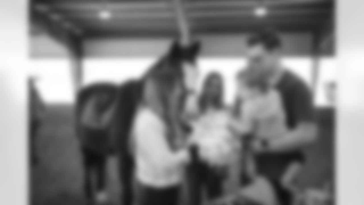 The Arizona Cardinals host the Foundation for Blind Children for an equine therapy event on Friday, Feb 2, 2024 at Hunkapi Farms in Scottsdale, AZ.