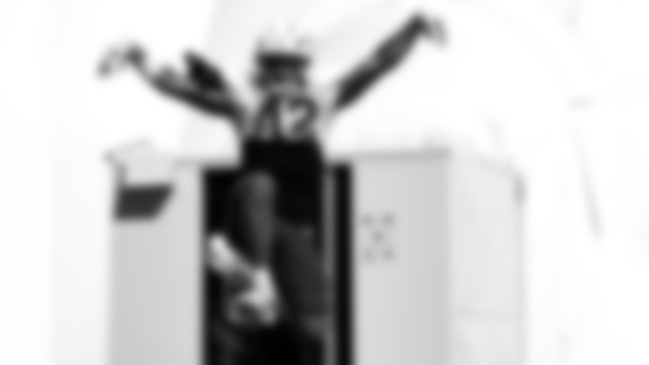 Arizona Cardinals safety Dadrion "Rabbit" Taylor-Demerson (42) during practice at the Dignity Health Training Facility on Thursday, Oct. 16, 2025 in Tempe, AZ.