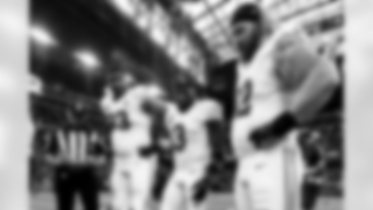 Arizona Cardinals offensive lineman Hjalte Froholdt (72) , Arizona Cardinals defensive lineman Calais Campbell (93) and Arizona Cardinals safety Budda Baker (3) during the Week 15 regular season game between the Arizona Cardinals and the Houston Texans on Sunday, Dec. 14, 2025 in Houston, TX.