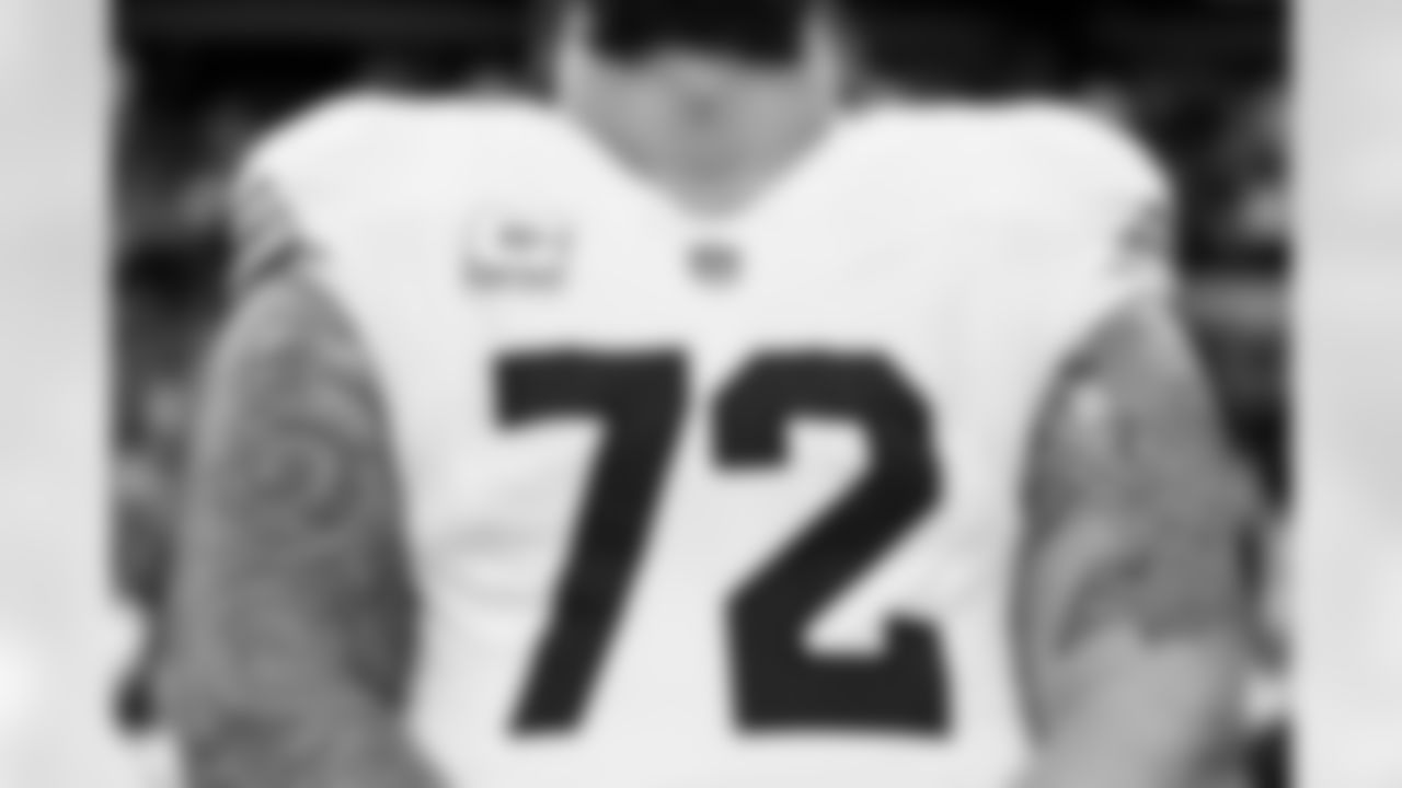 Arizona Cardinals offensive lineman Hjalte Froholdt (72) during the Week 6 regular season game between the Arizona Cardinals and the Indianapolis Colts on Sunday, Oct. 12, 2025 in Indianapolis, IN.