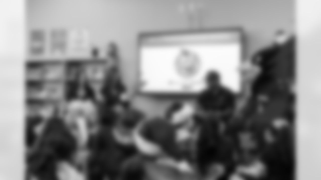 The Arizona Cardinals host a Milk and Cookies at Frank Elementary School presented by SRP and Albertsons-Safeway on Wednesday, Dec. 17, 2025 in Tempe, AZ.