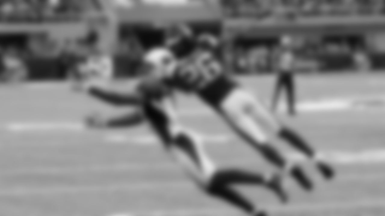 Larry Fitzgerald makes a one-handed grab in Minnesota in 2016.